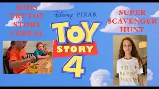 Toy Story 4 Super Scavenger Hunt /Taste Test Toy Story Cereal