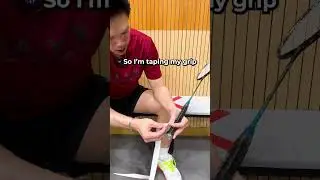 How to Wrap Your Badminton Racket Grip Like a Pro #badminton #shorts