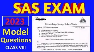 #SAS03, Class 8, Question Paper of  2022, State Achievement Survey, SAS Model Questions