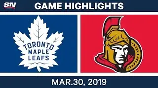 NHL Game Highlights | Maple Leafs vs. Senators &ndash; March 30, 2019