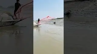 Amazing River fishing time in boat