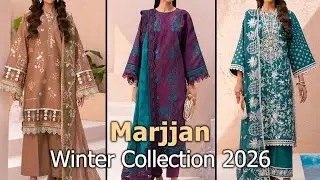 Latest Stylish Marjjan Winter Collection 2026 | Pakistani Unstitched Winter Suits