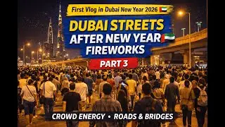 Dubai Streets After New Year Fireworks 🇦🇪 | Crowd Energy, Roads & Bridges | Part 3
