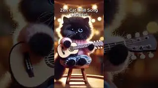 Zen Cat Plays Guitar in a Warm Caf&eacute; | Music for Work & Chill 🎶