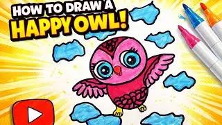 How To Draw a Happy Owl 🦉/Little Art Studio 