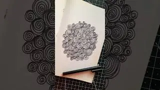 Simple spiral pattern to calm your anxious mind #doodleart #relaxing #doodleforbeginners