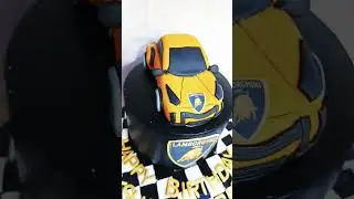 Lamborghini car cakes decoration