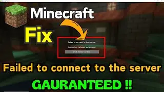 Minecraft failed to connect to the server connection refused Fix
