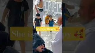 Little child Playing with Rain in Kaaba 🕋🕋 #kaaba #makkah