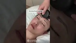Hot stone facial massage #hotstone #massage #massagetreatment