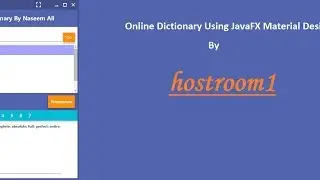 Online Dictionary With Material Design In JavaFX