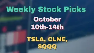 Weekly Stock Picks | Oct. 10th-14th | Tesla, CLNE, SQQQ | HEMP, ZNOG |