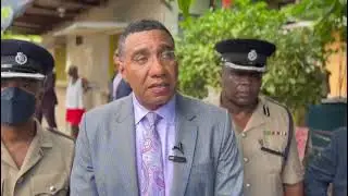 Prime Minister Andrew Holness tours violence-affected Olympic Gardens in Jamaica