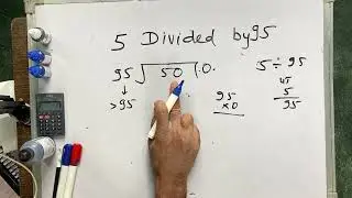 5 divided by 95 | how to divide | learn to divide (in Hindi) | Surendra Khilery