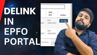 Delink in epfo portal | epfo delink member id in service history latest update