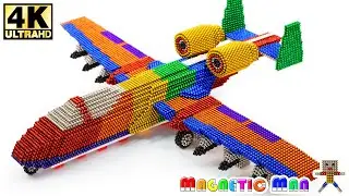 ASMR - DIY How To Make Fighter Aircraft from Magnetic Balls (Satisfying) | Magnetic Man 4K