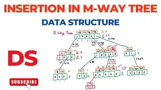 Insertion in m way Search Tree | Insert Element Node in multi way Search Tree | Data Structures