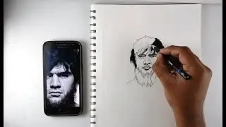 Shara Bullet Sketch  |  easy drawing of Sharabutdin Magomedov