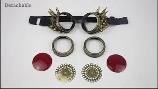 Мужские и женские винтажные очки с заклепками, ажурные резные в стиле стимпанк, для косплея