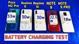 Realme 6i vs Realme 6 vs Poco M2 Pro vs Redmi Note 9 vs Redmi Note 9 Pro | Battery Charging Test 😍