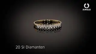 Sch&ouml;ner Schmuck - Diamantring aus 20 SI-Diamaten in 375er Gelbgold