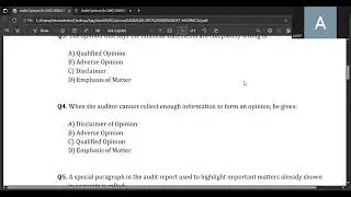 MCQs Test CARO 