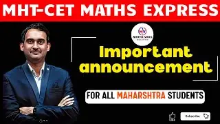 MHT-CET Maths Express | Theory + PYQ Daily Series Announcement