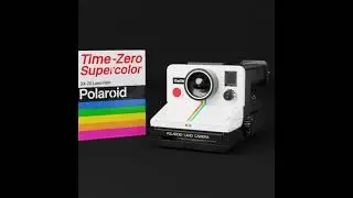 Realistic LEGO Polaroid OneStep Camera with functioning film tray