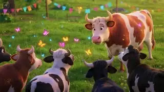The Cow Who Flew a Kite Plane | Flying Cow Song for Kids | Fun Adventure Rhyme for Toddlers