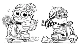 How to Coloring Minions Easy, Minions Drawing and Coloring for Kids, Minion Drawing Easy, 21