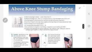 Stump bandaging, Positioning, and caring - PT for amputations