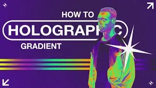 How to Trendy Holographic Gradient (+SECRET PRO TIP) | Photoshop Graphic Design Tutorial