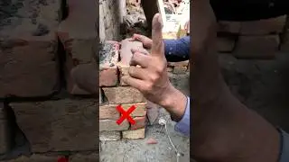 Best trick strong for brick joints #construction#shorts#brick wall