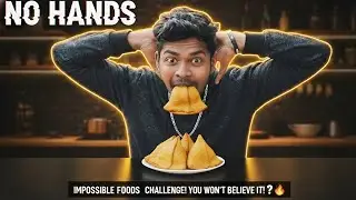 No Hand Food Challenge! 😂 Saara khana muh se khaya! 🍕