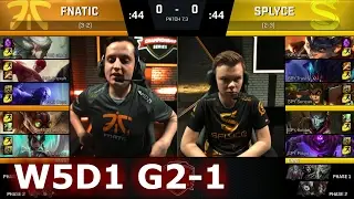 Fnatic vs Splyce | Game 1 S7 EU LCS Spring 2017 Week 5 Day 1 | FNC vs SPY G1 W5D1