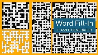 Word Fill-In Puzzle Generator