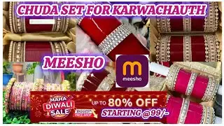 Meesho Huge Chuda Set/ Bangle Haul|Traditional pearl/Kundan/Velvet/Metal Bangles #meesho#meeshochuda