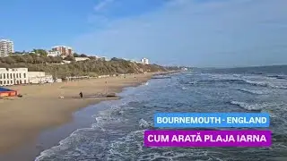 [4K][16 IANUARIE 2026] BOURNEMOUTH BEACH🏴󠁧󠁢󠁥󠁮󠁧󠁿ENGLAND - HAI SĂ EXPLORĂM PLAJA IARNA 