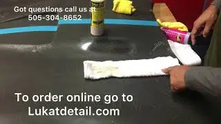 Ручная полировка старой краски махровыми полотенцами и набором для восстановления цвета и блеска ...