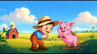 🐄 Farm Animals Song with Tractor 🚜💛| Happy Nursery Rhymes for Toddlers 🚜🌾|
