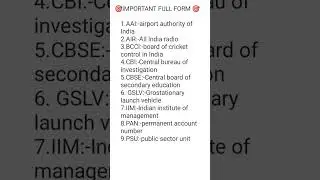 #importantquestions #importantfullform #gkrevision #viral #trading #youtubeshorts