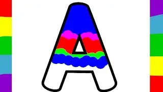 Обводка и раскрашивание букв алфавита | Обводка и раскрашивание букв abcd