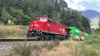 The New Image!!!! CPKC 112 (Intermodal Train) @ Yale BC Canada 19JUL25 CP ET44AC 7461 Leading