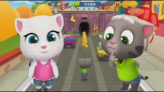 Tom Gold Run angela vs raccoon rubber mobile gameplay2025 2