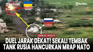 Duel Maut di Donetsk! Tank T-80BVM Rusia Hancurkan Dua MRAP NATO Milik Ukraina dari Jarak Dekat