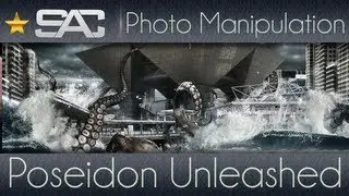 Speed Art Center | Poseidon Unleashed | By FlewDesigns | #Day 22