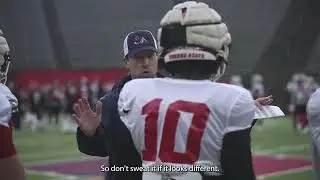 FB linebackers coach Adam Breske mic'd up
