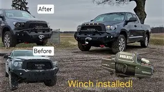 Hooke Road bumper + winch install 07 Toyota tundra