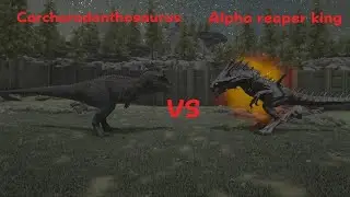 Carcharadonthosaurus vs alpha reaper kingARK: Survival Evolved
