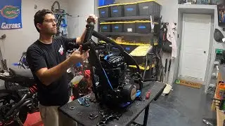 1982 Kawasaki KZ440 Cafe Racer Build Time Lapse - Part 05  - Engine Paint and Assembly